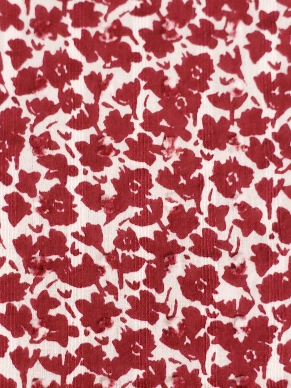 LOFT XL Red Floral Cottagecore Boho Peasant Blouse 100% Cotton - Picture 4 of 9